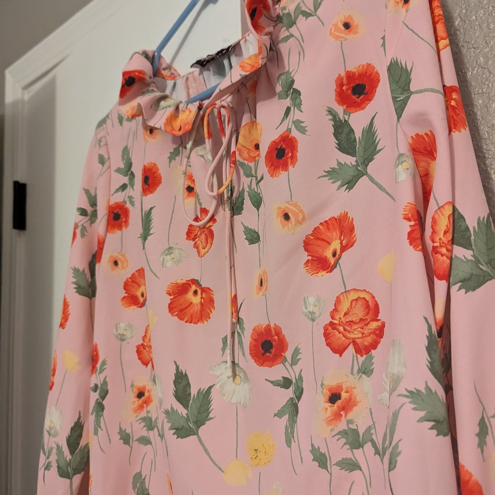 Gibson Latimer Pink Floral Blouse SM - Picture 3 of 4
